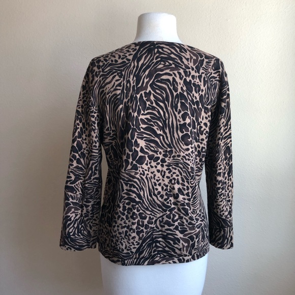 Cable & Gauge Leopard Print Cardigan - Picture 2 of 4